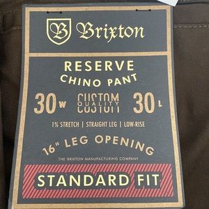 BRAND NEW BRIXTON RESERVE CHINO